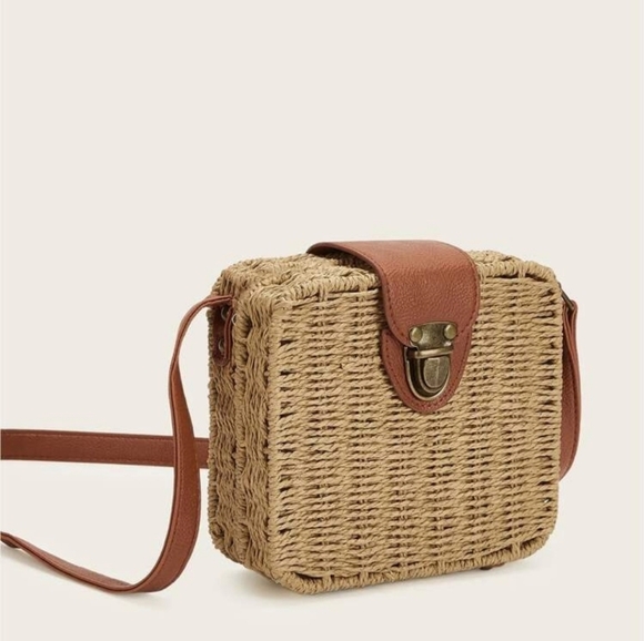 SHEIN Handbags - Vintage style bag - Straw Detail Square Crossbody.